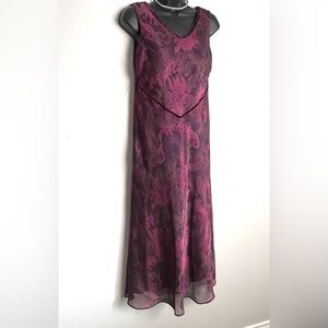 Elegant Vintage Sleeveless Purple Dress